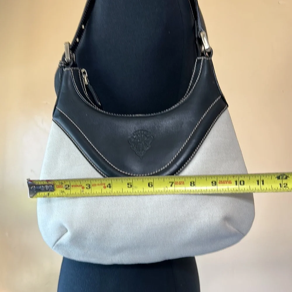 Gucci Crest Leather & Canvas Hobo Bag AUTHENTIC - Picture 11 of 16